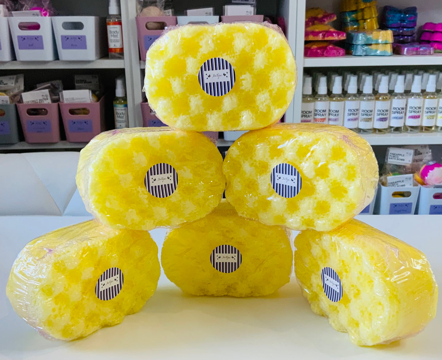 Small Baby Powder Soap Sponge