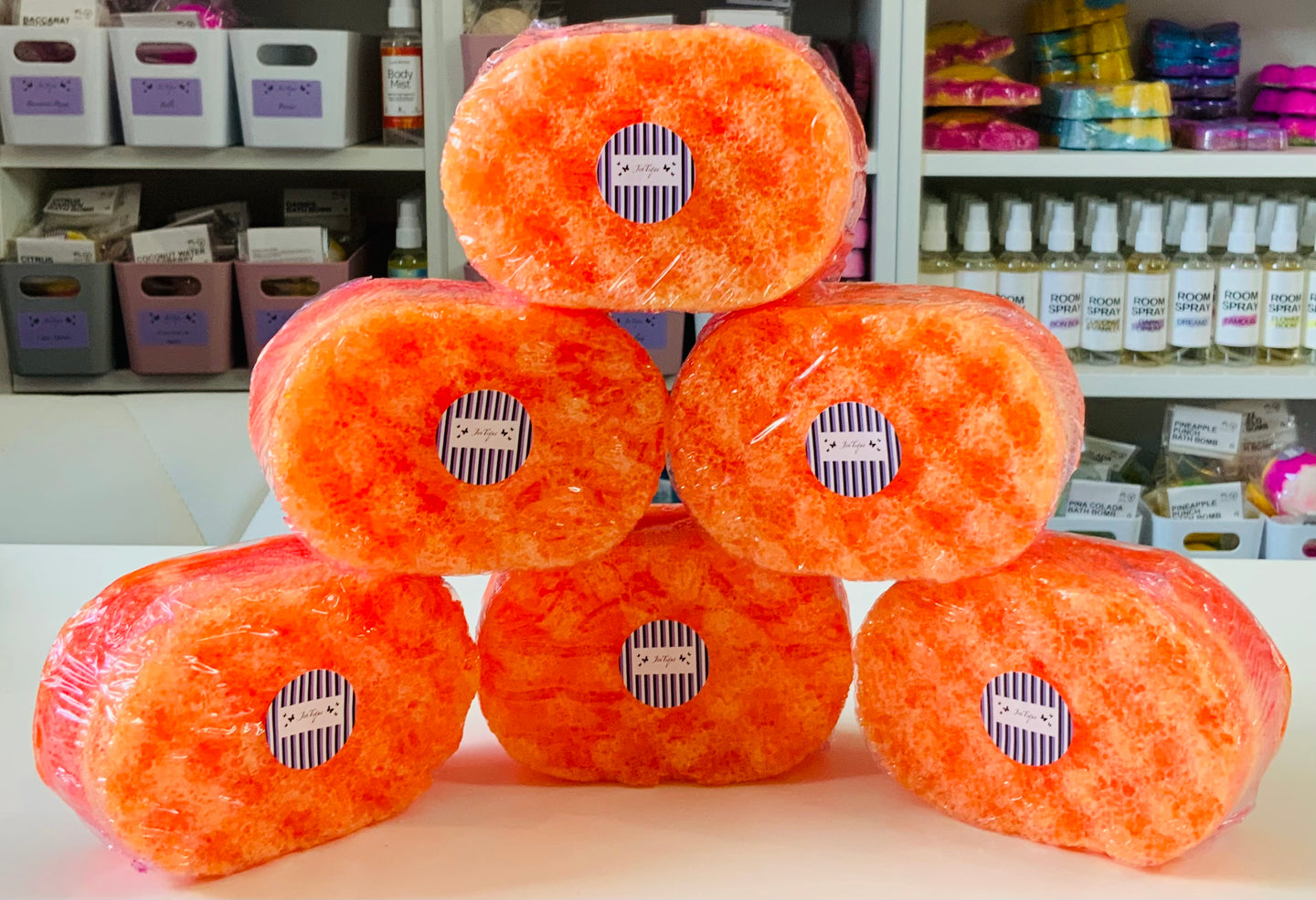 Small Tequila Sunrise Soap Sponge