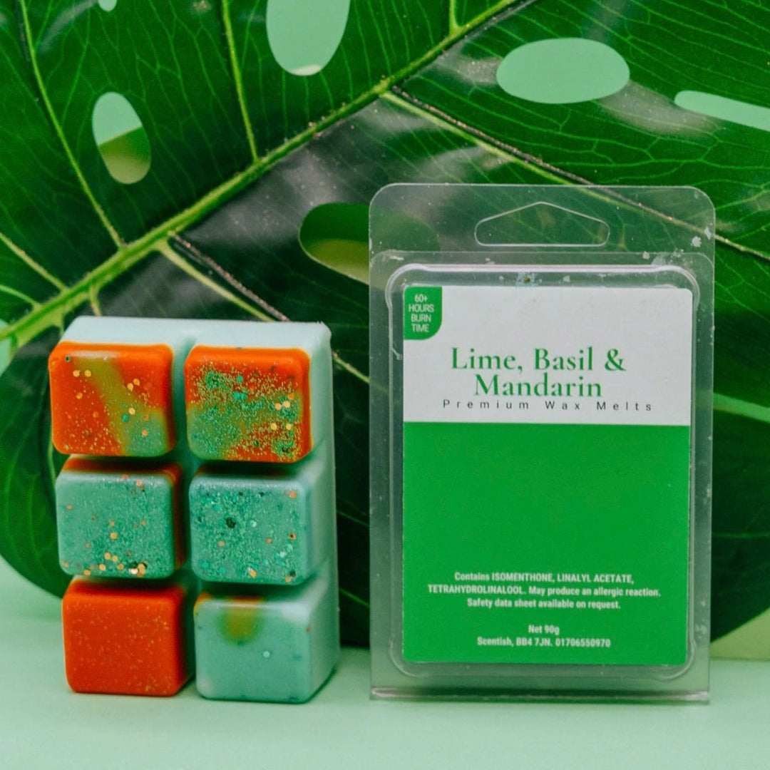 Lime, Basil & Mandarin Wax Melt Snap Bar