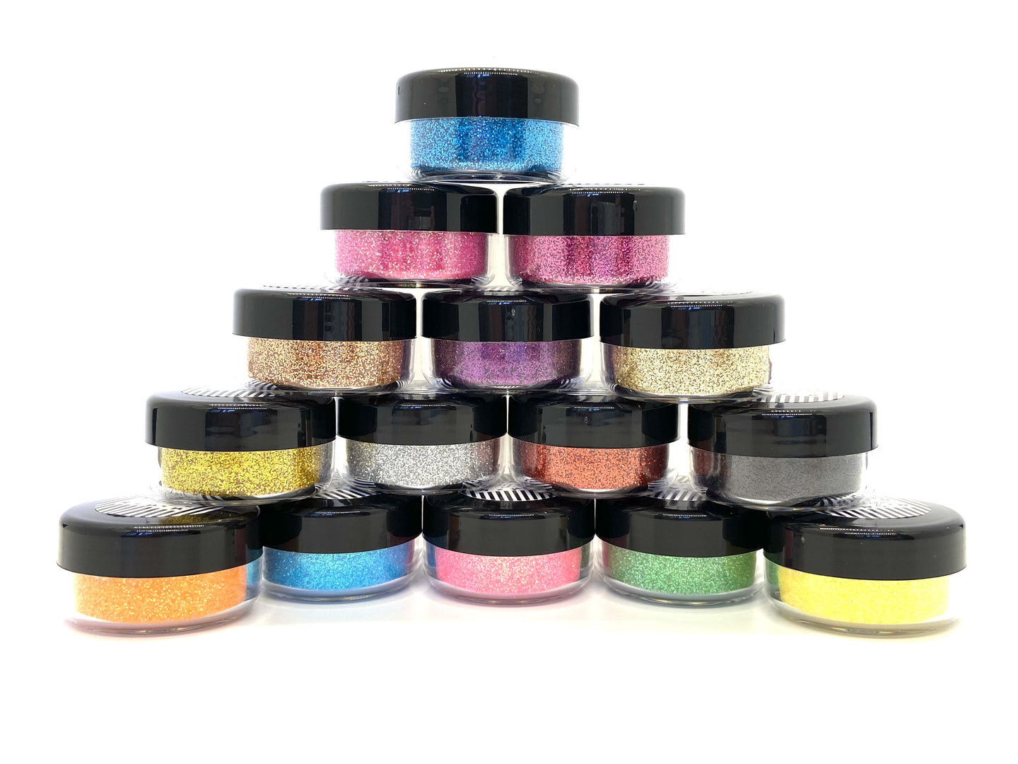 Cosmetic Glitter - Full Set of 15 Colours & Gel